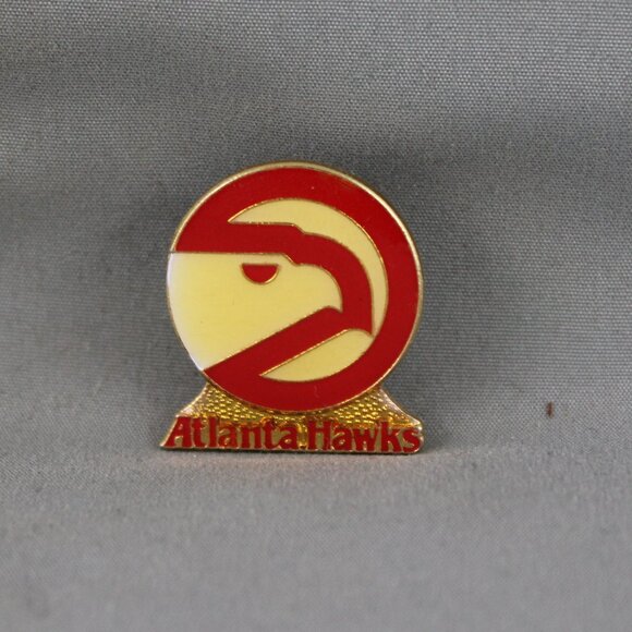 Atlanta Hawks Pin (VTG) - 80s and 90s Logo by Ace - Inlaid Pin - Picture 1 of 3